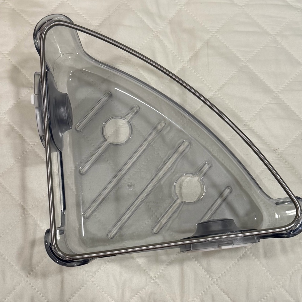 Clear Triangular Bathroom Shelf